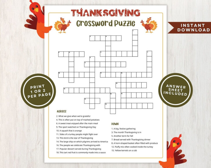 Thanksgiving Puzzle Pages Thanksgiving Puzzle Pages