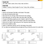 Thanksgiving Brain Teasers   14 Free Pdf Printables | Printablee Throughout Thanksgiving Dinner Logic Puzzle Answers