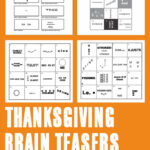 Thanksgiving Brain Teasers Printable Inside Free Printable Thanksgiving Rebus Puzzles