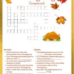 Thanksgiving Crossword   Etsy Regarding Thanksgiving Crossword Puzzle For Kids