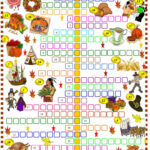 Thanksgiving: Crossword Puzzl…: English Esl Worksheets Pdf & Doc Within Esl Thanksgiving Crossword Puzzle
