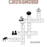 Thanksgiving Crossword Puzzle   Cute & Free Printable | Saturdaygift Intended For Thanksgiving Crossword Puzzle Worksheet Answer Key