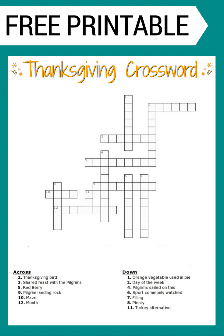 thanksgiving crossword puzzle free printable for kids or adults with thanksgiving crossword puzzle free Thanksgiving Crossword Puzzle Free Printable For Kids Or Adults with Thanksgiving Crossword Puzzle Free