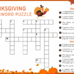 Thanksgiving Crossword Puzzle – Sword & Shield Within Crossword Puzzles Thanksgiving Printable
