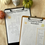 Thanksgiving Crossword Puzzle & Thanksgiving Word Search (Free With Thanksgiving Clue Search Puzzle Answers