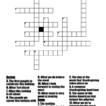 Thanksgiving Crossword Puzzle   Wordmint Throughout The First Thanksgiving Crossword Puzzle
