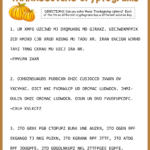 Thanksgiving Cryptograms With Thanksgiving Secret Message Puzzle Answer Key