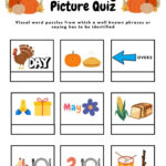 Thanksgiving Dingbat Knobel Spiel: Bilder Quiz, Brain Teaser (Pdf Regarding Thanksgiving Rebus Puzzles
