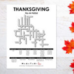 Thanksgiving Fill In Word Puzzle | Math = Love With Thanksgiving Puzzle Answers