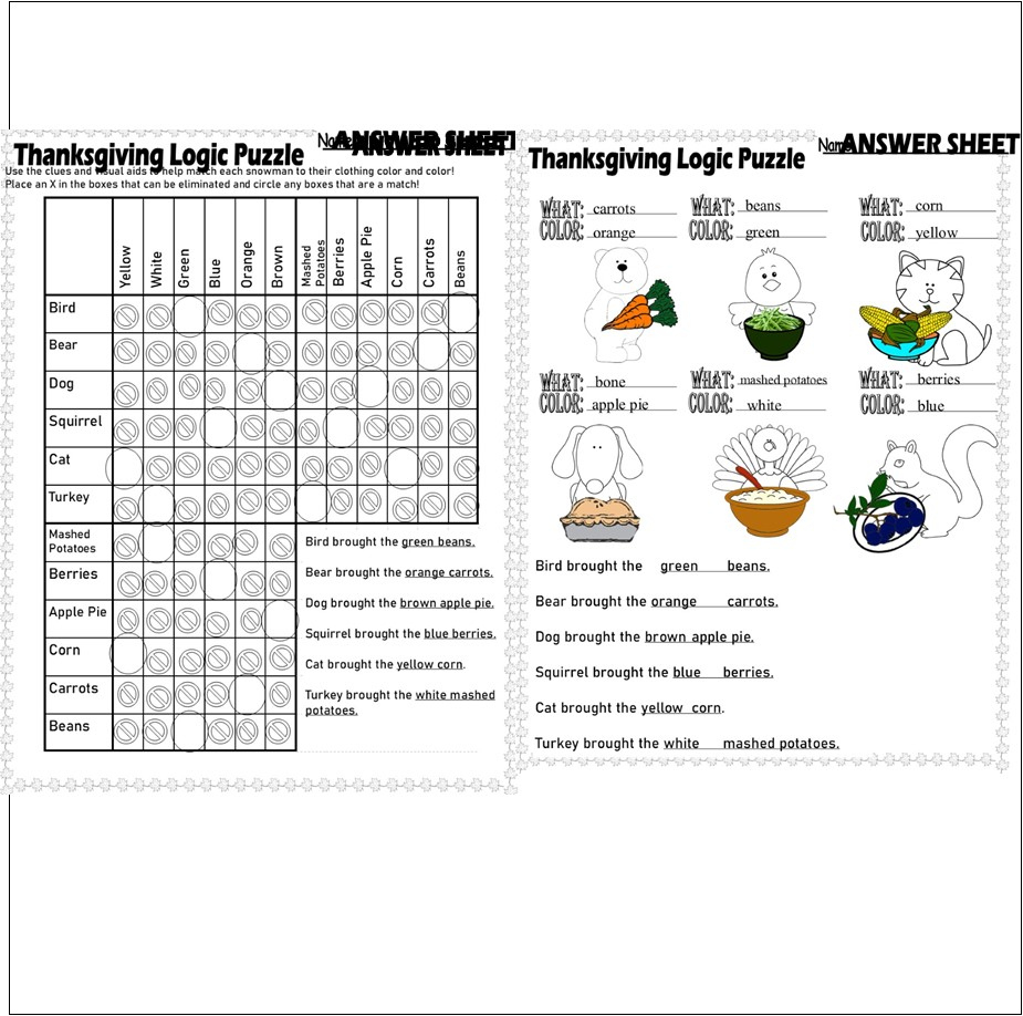 thanksgiving logic puzzle critical thinking skills graph visuals with regard to thanksgiving logic puzzle printables Thanksgiving Logic Puzzle Critical Thinking Skills Graph Visuals with regard to Thanksgiving Logic Puzzle Printables