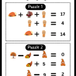 Thanksgiving Logic Puzzles, 10 Math Puzzles, Addition And Regarding Thanksgiving Logic Puzzle Free