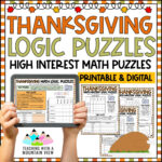 Thanksgiving Math Logic Puzzles Activities For Critical Thinking With Regard To Logic Puzzle Thanksgiving