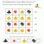 Thanksgiving Math Worksheets 2Nd Grade With Thanksgiving Algebra Puzzles