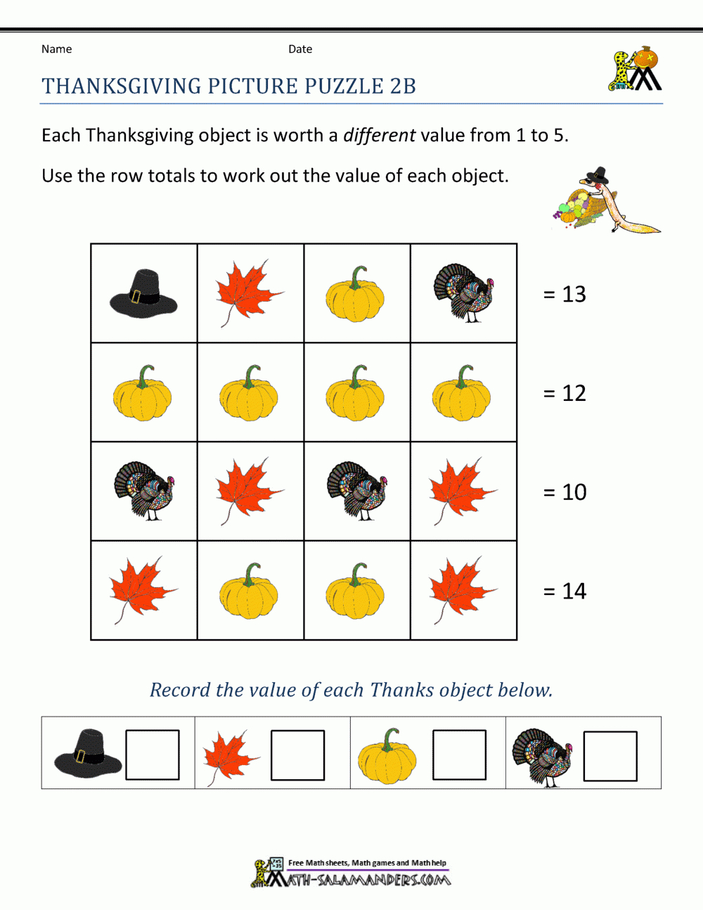 thanksgiving math worksheets 2nd grade with thanksgiving algebra puzzles Thanksgiving Math Worksheets 2Nd Grade with Thanksgiving Algebra Puzzles