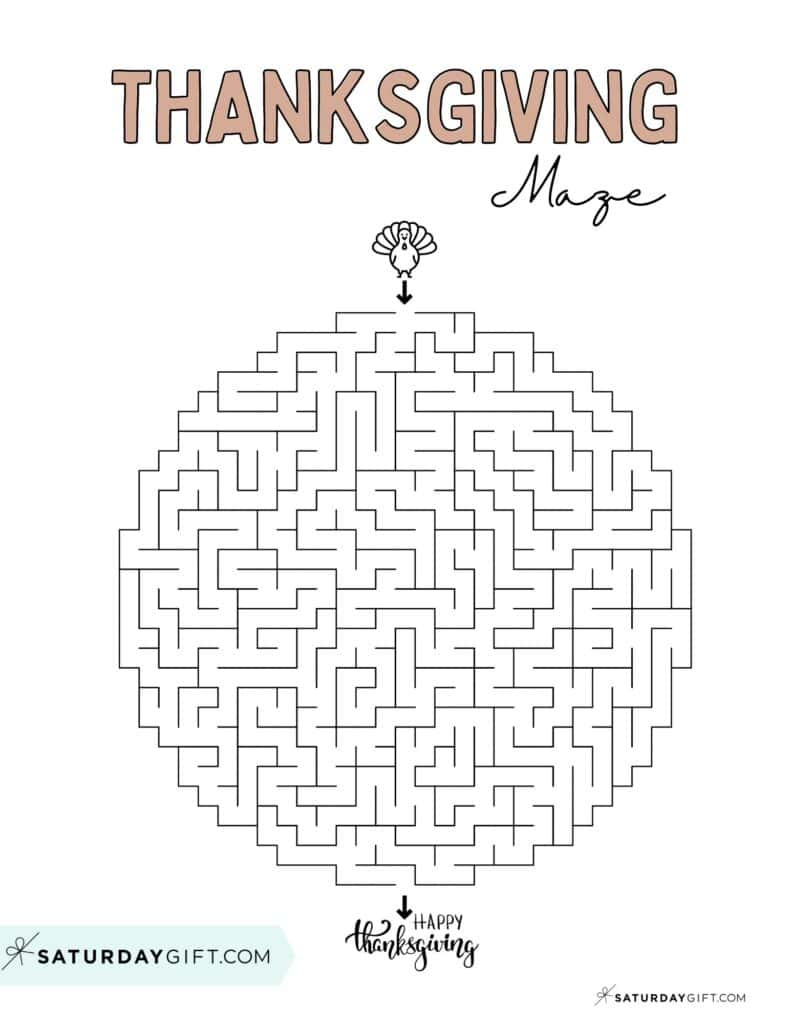 thanksgiving maze printable cute free templates saturdaygift inside thanksgiving maze puzzles Thanksgiving Maze Printable - Cute & Free Templates | Saturdaygift inside Thanksgiving Maze Puzzles