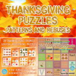 Thanksgiving Puzzles: Patterns And Rebuses | Madeteachers Inside Free Printable Thanksgiving Rebus Puzzles