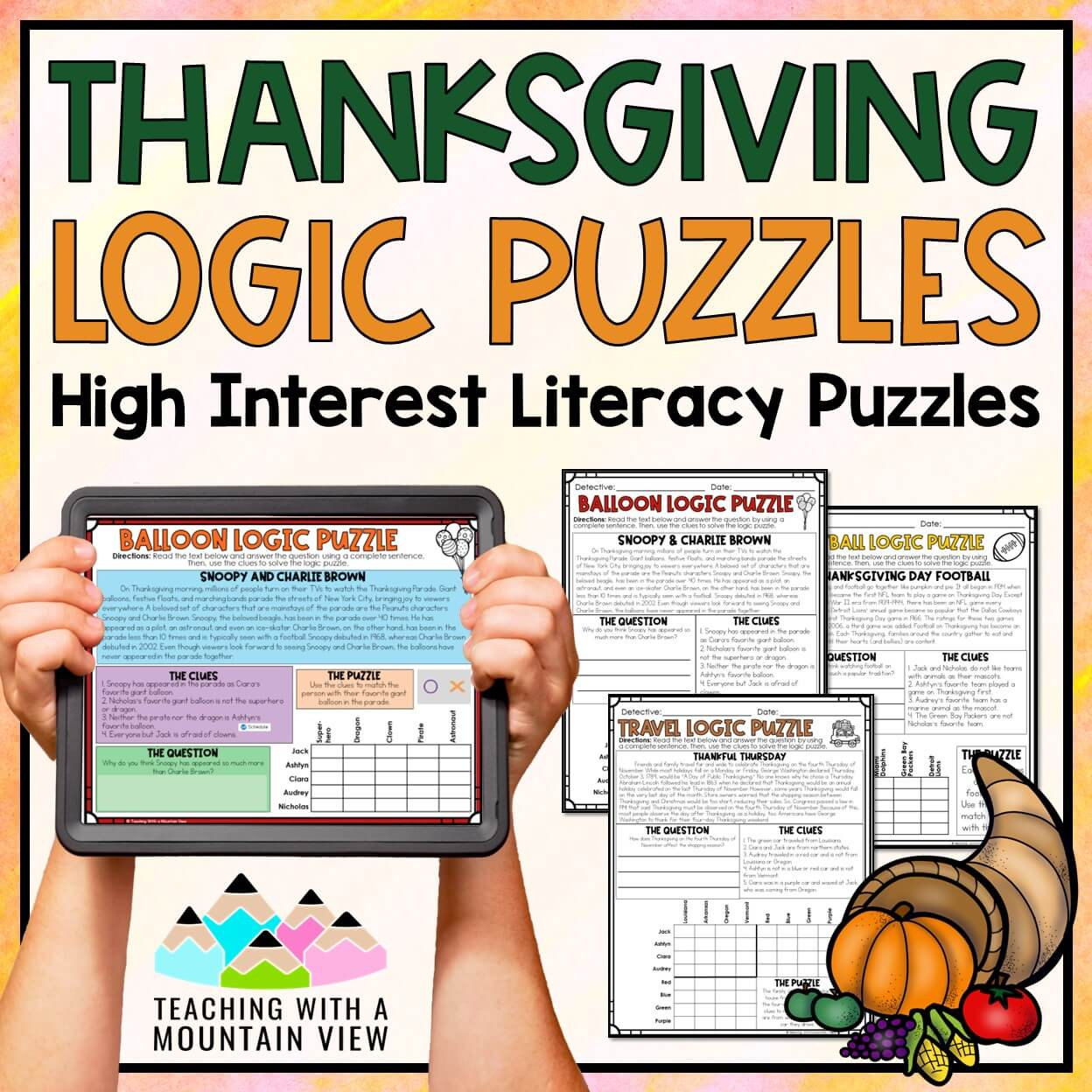 thanksgiving reading logic puzzles activities for enrichment inside thanksgiving logic puzzles for middle school Thanksgiving Reading Logic Puzzles | Activities For Enrichment inside Thanksgiving Logic Puzzles For Middle School