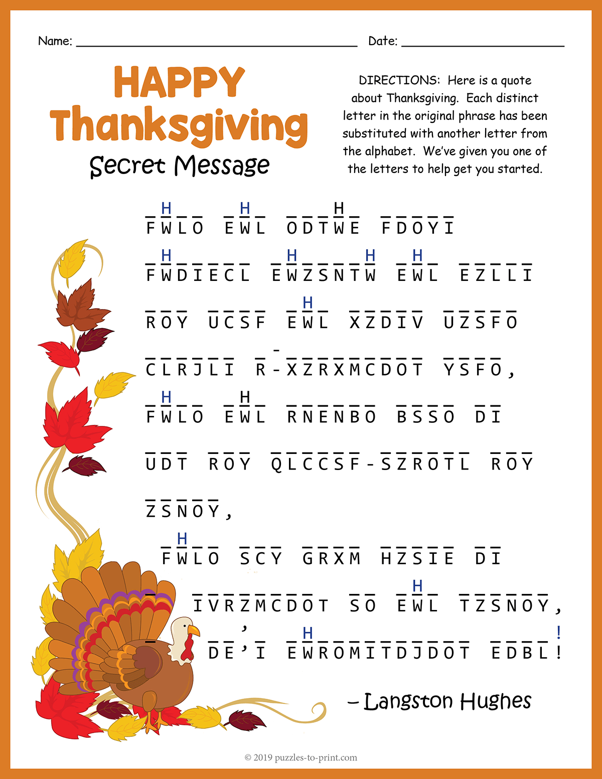 thanksgiving secret message puzzle regarding thanksgiving secret message puzzle Thanksgiving Secret Message Puzzle regarding Thanksgiving Secret Message Puzzle