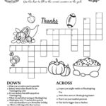 Thanksgiving Themed Crossword Puzzles • Beeloo Printable Crafts With Regard To Thanksgiving Themed Crossword Puzzle