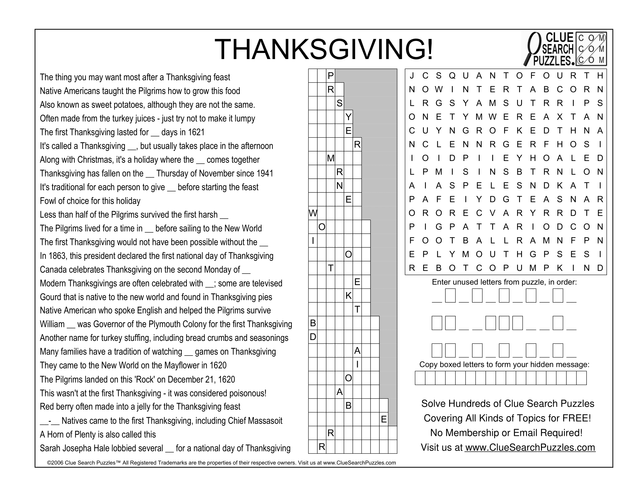 thanksgiving trivia quiz with thanksgiving clue search puzzle Thanksgiving Trivia Quiz with Thanksgiving Clue Search Puzzle