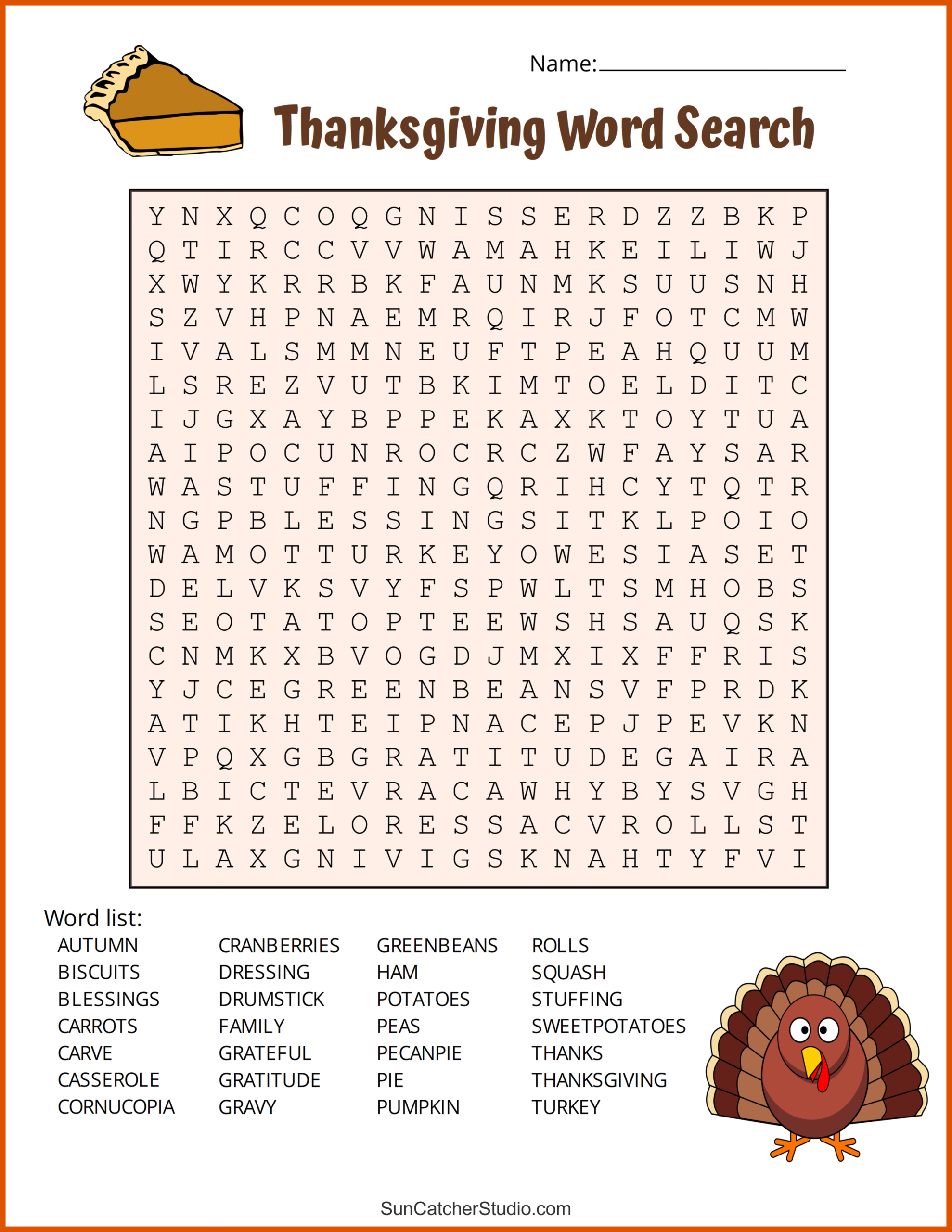 Thanksgiving Word Search (Free Printable Puzzles) – Free in Thanksgiving A Massive Word Search Puzzle