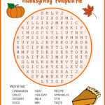 Thanksgiving Word Search (Free Printable Puzzles) – Free In Thanksgiving Word Search Puzzles Printable