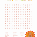 Thanksgiving Word Search   Kids Activity Zone Inside Thanksgiving Word Puzzle