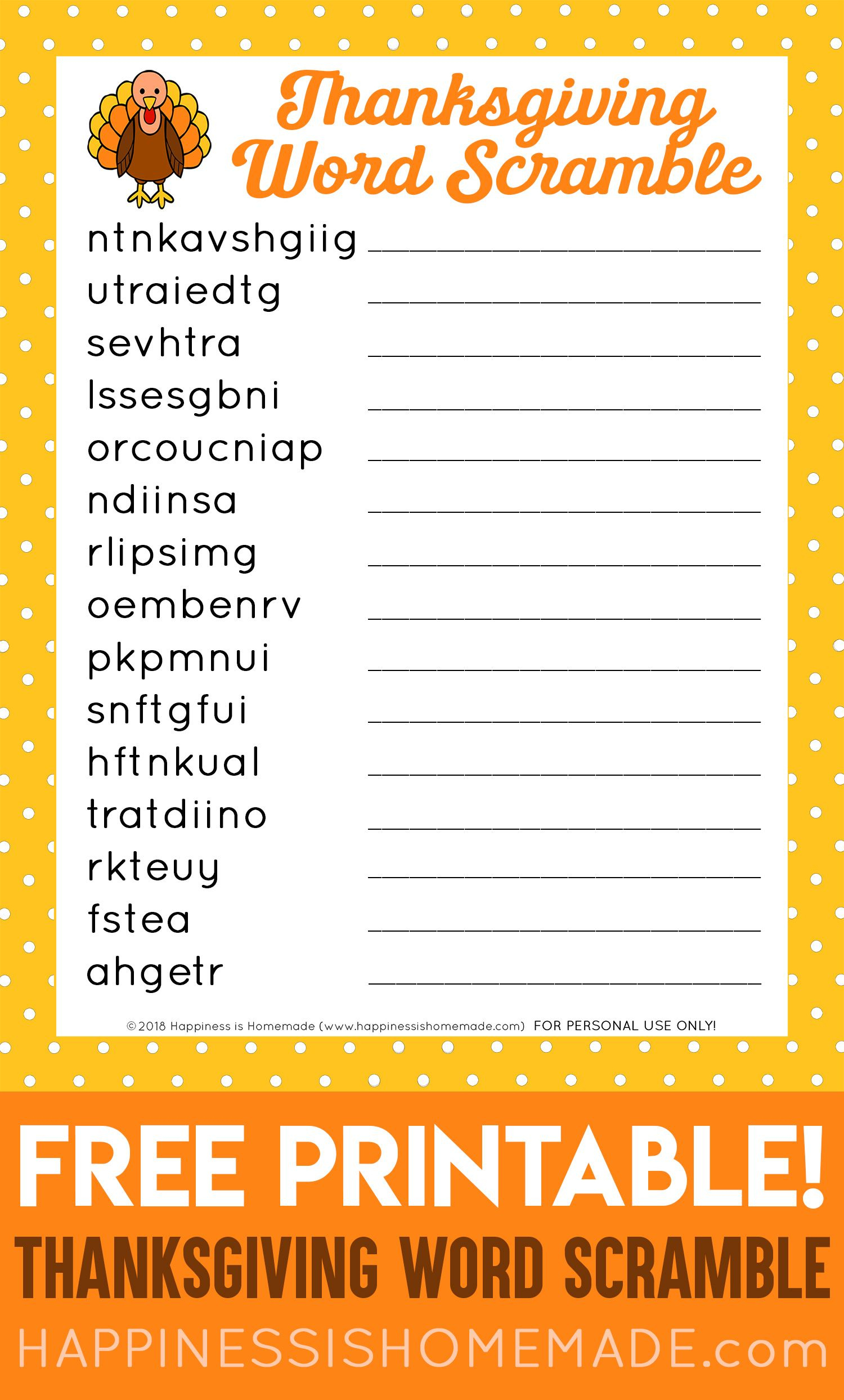 this free printable thanksgiving word scramble puzzle is a ton of in free printable thanksgiving games and puzzles This Free Printable Thanksgiving Word Scramble Puzzle Is A Ton Of in Free Printable Thanksgiving Games and Puzzles