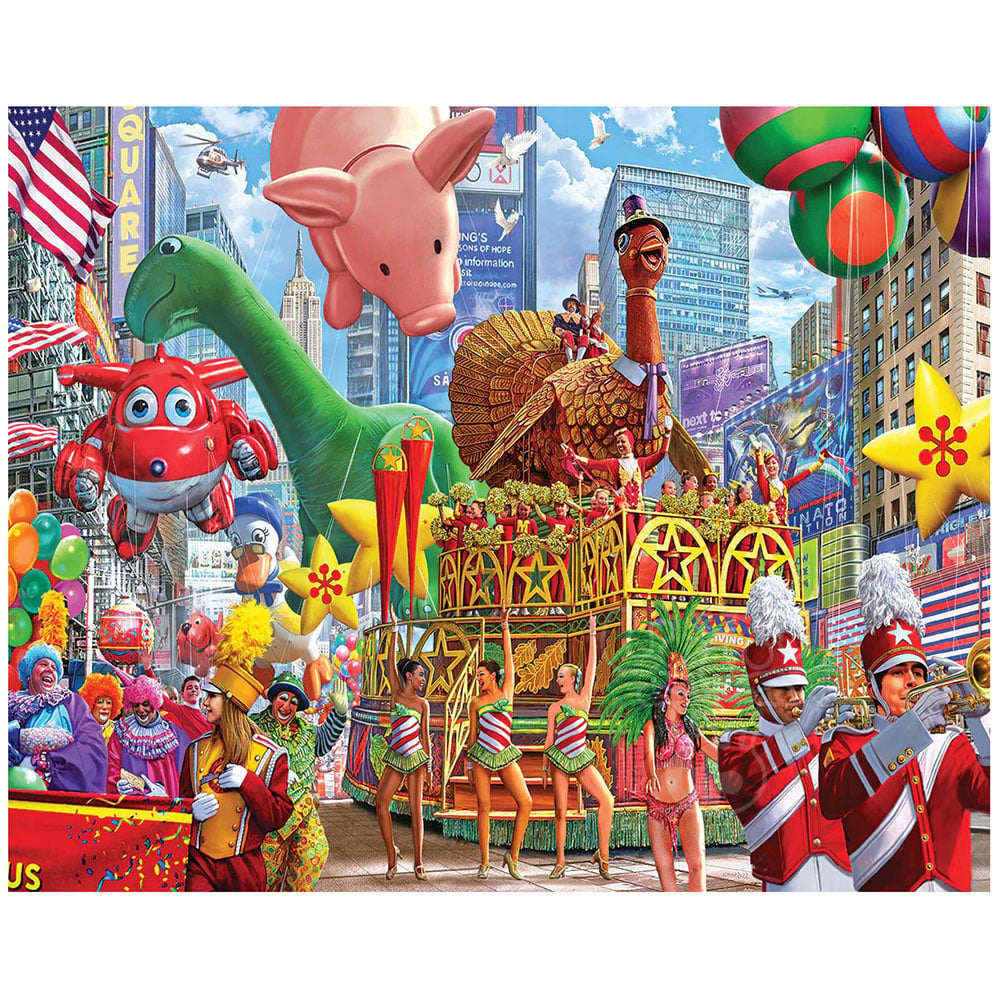 White Mountain Thanksgiving Parade Puzzle 1000Pcs - Puzzles Canada intended for White Mountain Thanksgiving Parade Puzzle