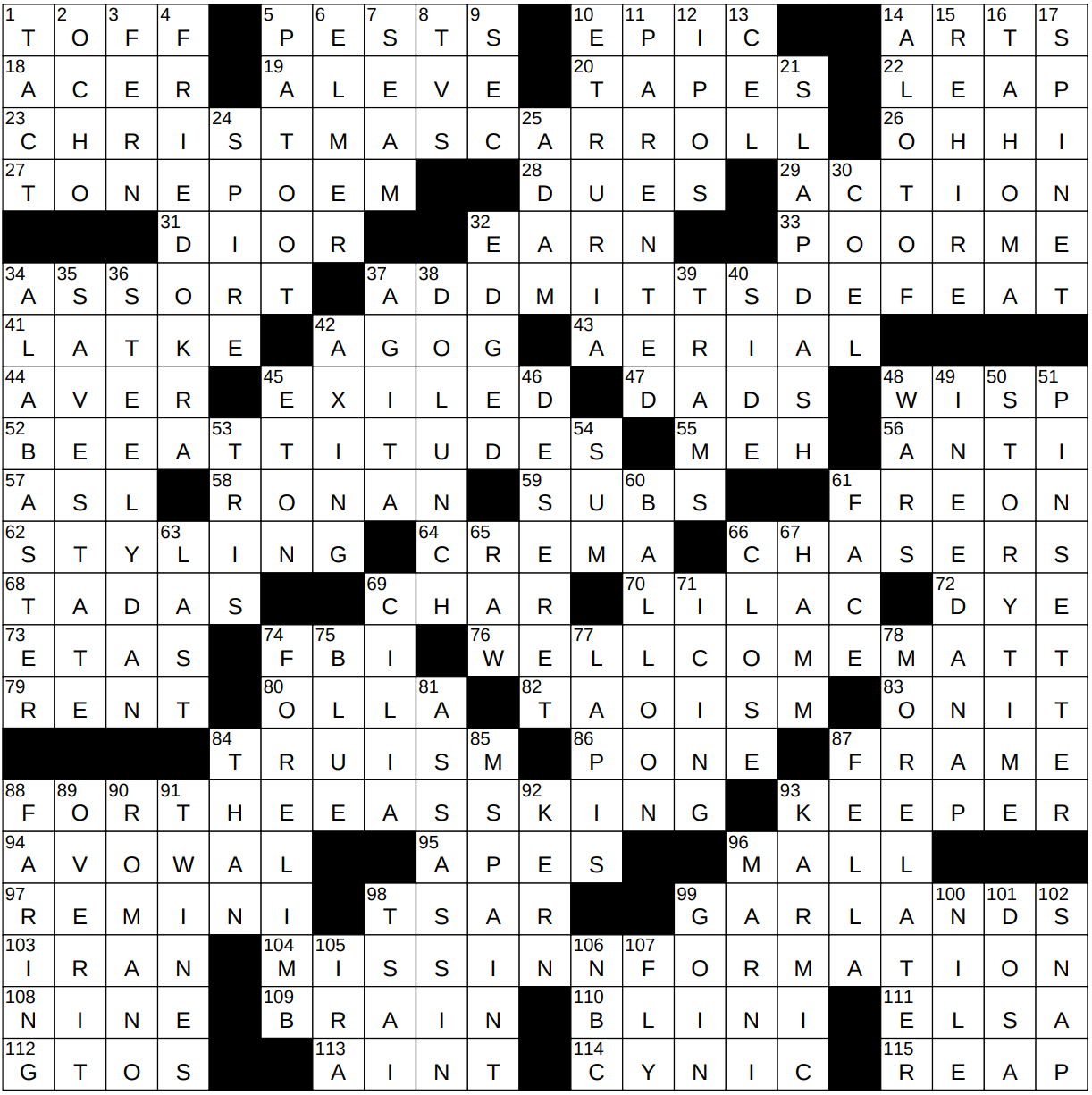 0226-23 Ny Times Crossword 26 Feb 23, Sunday - Nyxcrossword inside Christmas Tradition Nyt Crossword