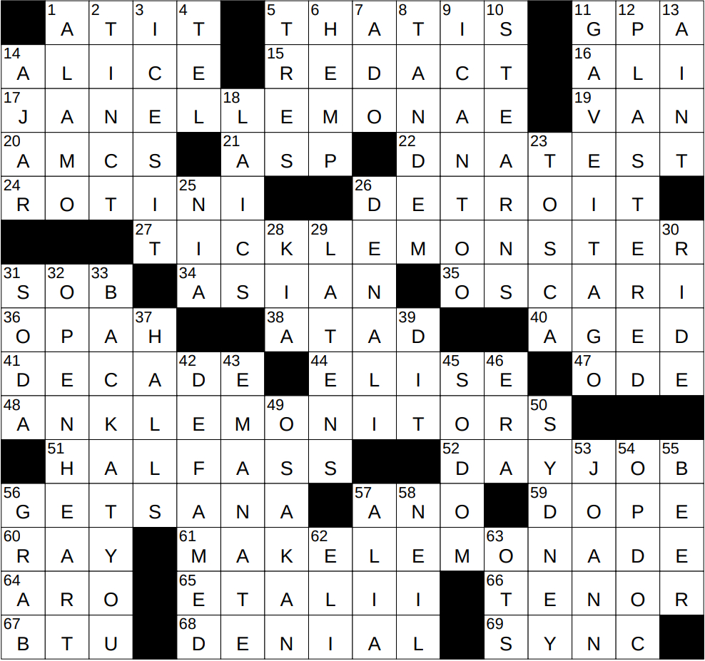 0604-25 Ny Times Crossword 4 Jun 25, Wednesday - Nyxcrossword regarding White Christmas Singer Informally Crossword