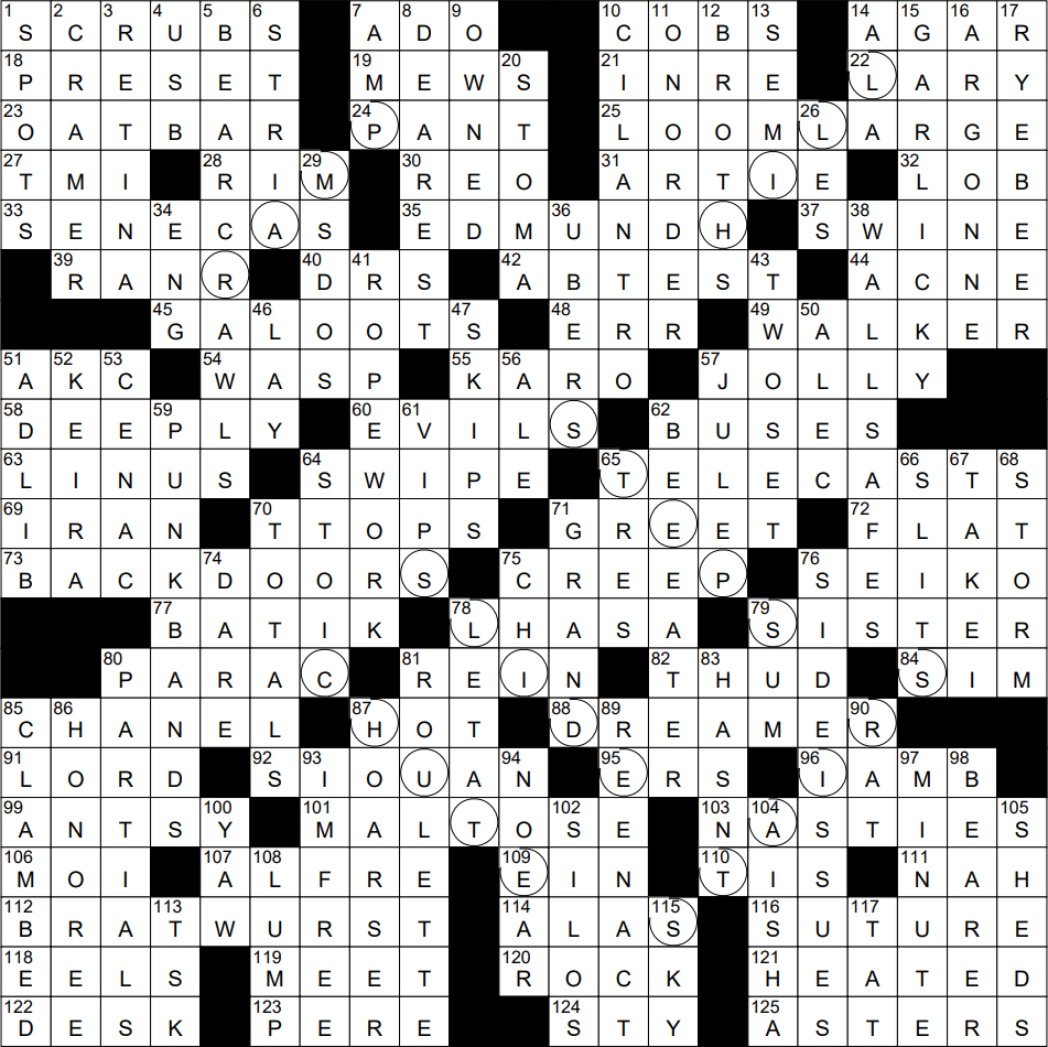 0904-22 Ny Times Crossword 4 Sep 22, Sunday - Nyxcrossword regarding Christmas Carol Meanie Crossword