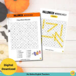 10 Halloween Wordsearches For Kids: Fun Learning Ideas And For Source Of Some Halloween And Christmas Traditions Crossword
