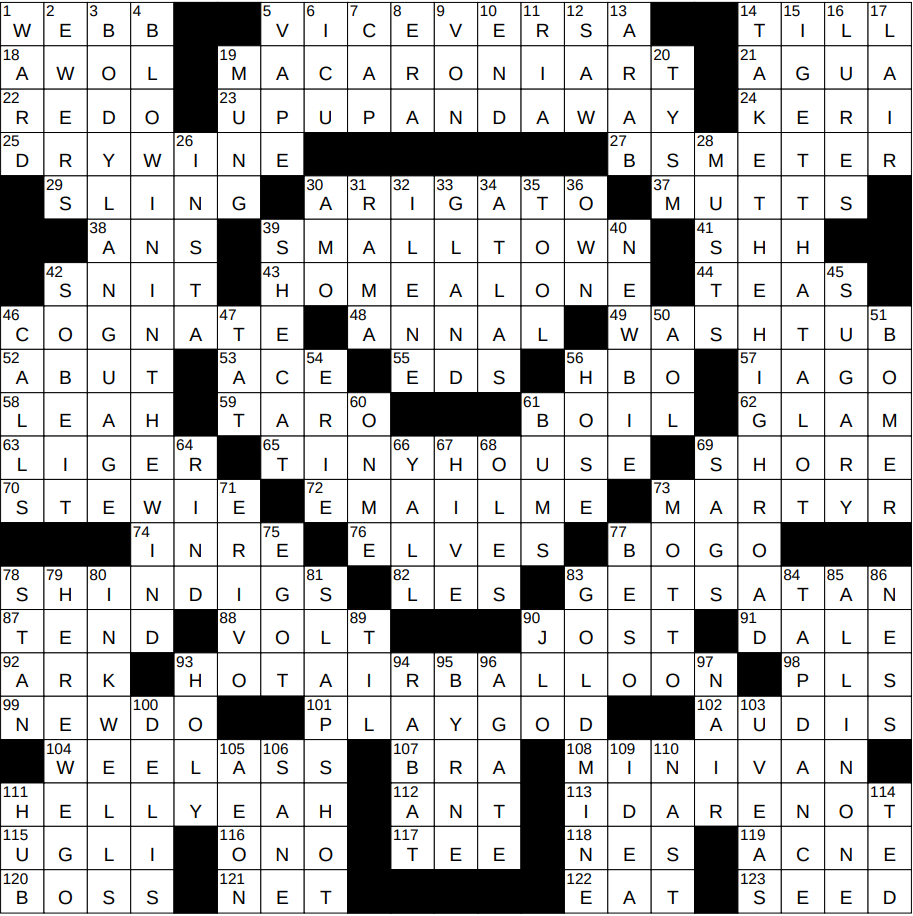 1117-24 Ny Times Crossword 17 Nov 24, Sunday - Nyxcrossword within White Christmas Singer Informally Crossword