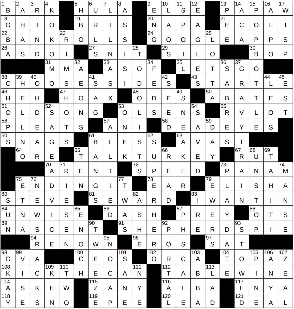 1119-23 Ny Times Crossword 19 Nov 23, Sunday - Nyxcrossword for La Christmas Setting Wsj Crossword