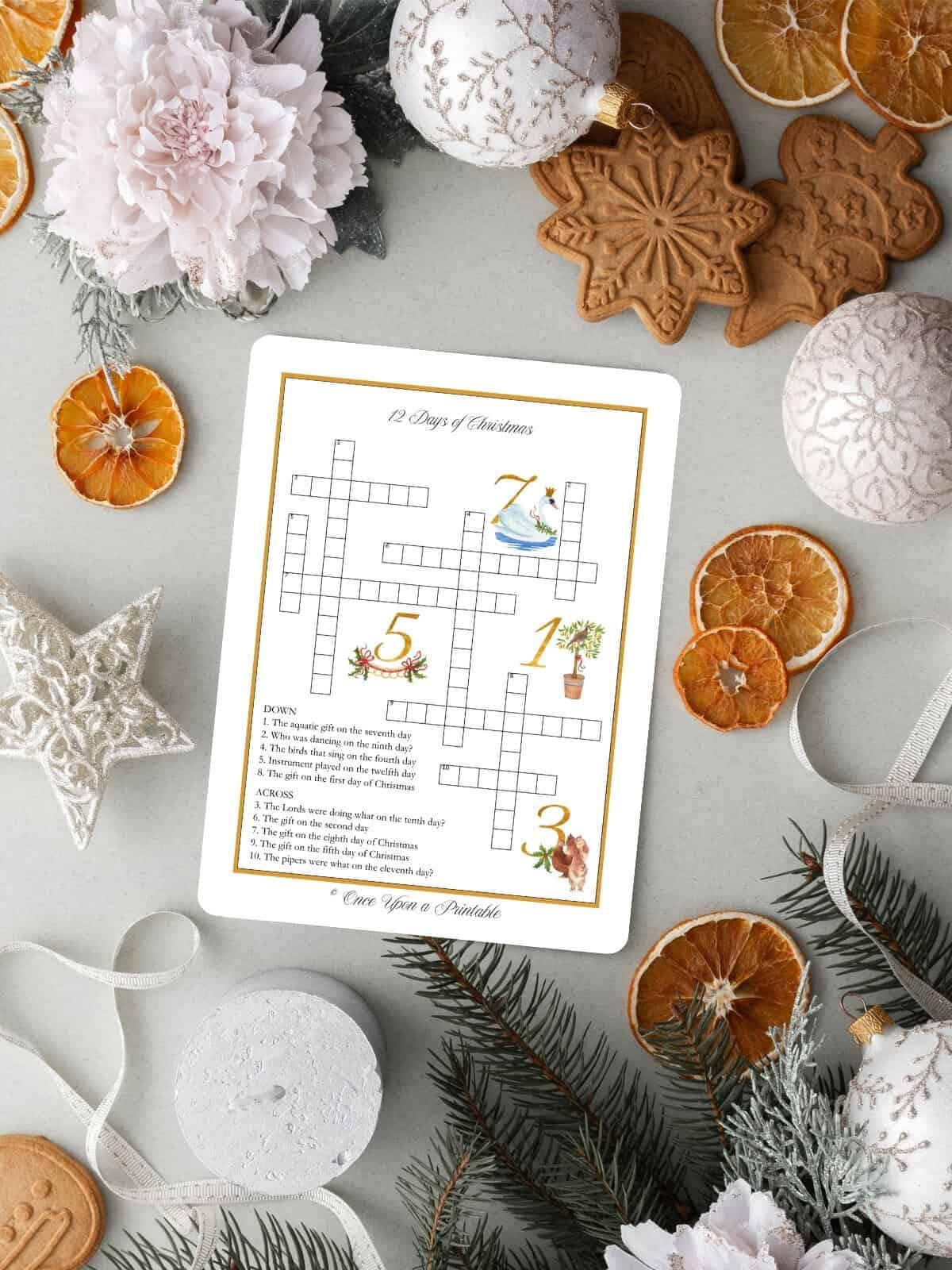12 days of christmas crossword puzzles free printable once in gift in the twelve days of christmas crossword 12 Days Of Christmas Crossword Puzzles (Free Printable) - Once in Gift in the Twelve Days of Christmas Crossword