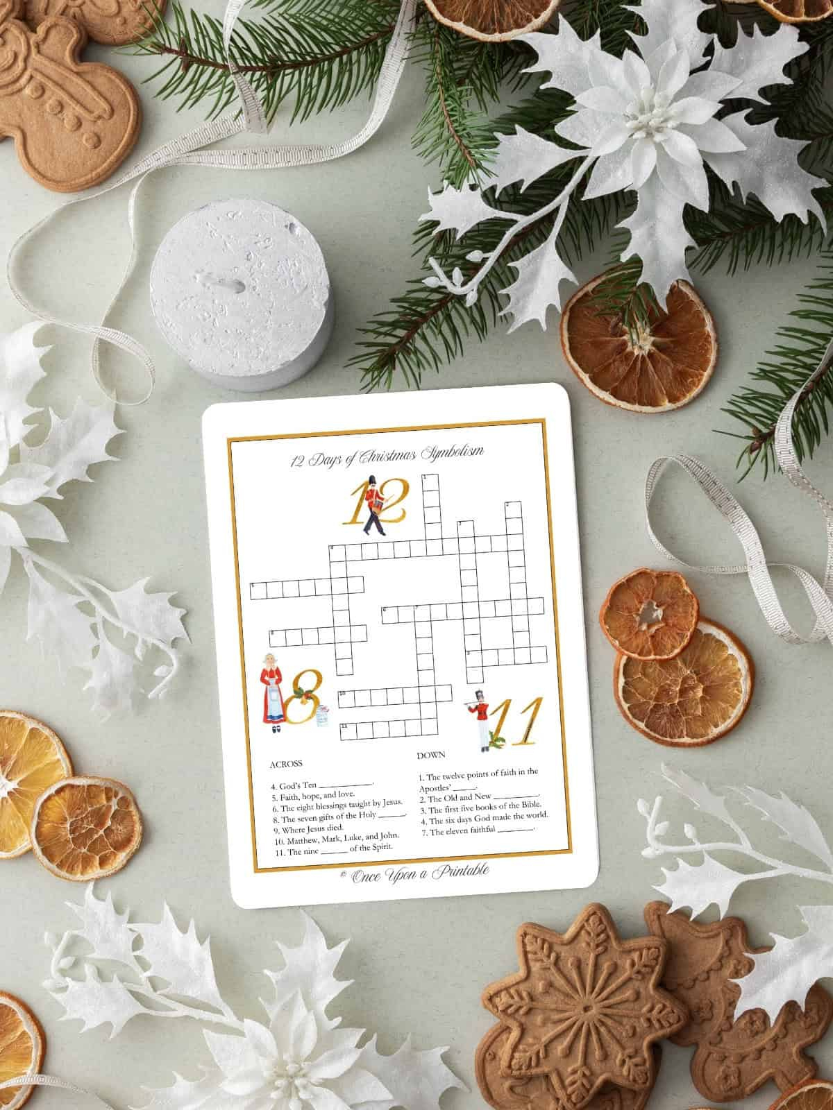 12 Days Of Christmas Crossword Puzzles (Free Printable) - Once regarding 12 Days of Christmas Crossword