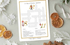 12 Days Of Christmas Crossword Puzzles (Free Printable) – Once with regard to Christmas Decoration Nyt Crossword