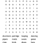12 Days Of Christmas Word Search   Wordmint For Twelve Days Of Christmas Crossword Answers