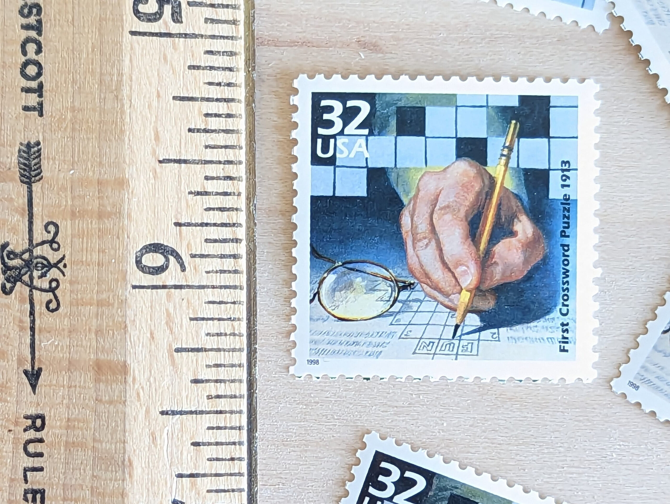 5 Kreuzworträtsel Briefmarken, 32 Cent, 1998, 1910Er Jahre regarding Christmas Stamp Pair Crossword