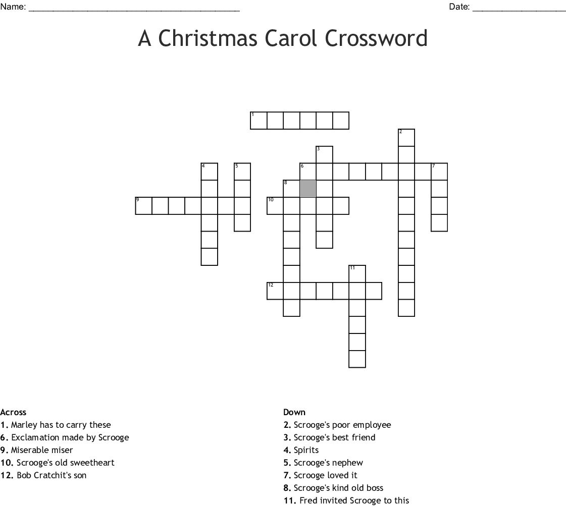 a christmas carol crossword printable inside miser in a christmas carol crossword clue A Christmas Carol Crossword Printable inside Miser in a Christmas Carol Crossword Clue