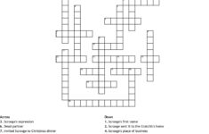 A Christmas Carol Crossword Printable throughout Christmas Carol Starter Crossword