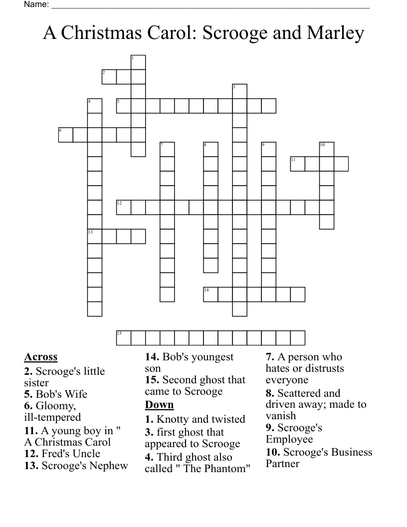 a christmas carol scrooge and marley crossword wordmint for marley of a christmas carol crossword A Christmas Carol: Scrooge And Marley Crossword - Wordmint for Marley of a Christmas Carol Crossword