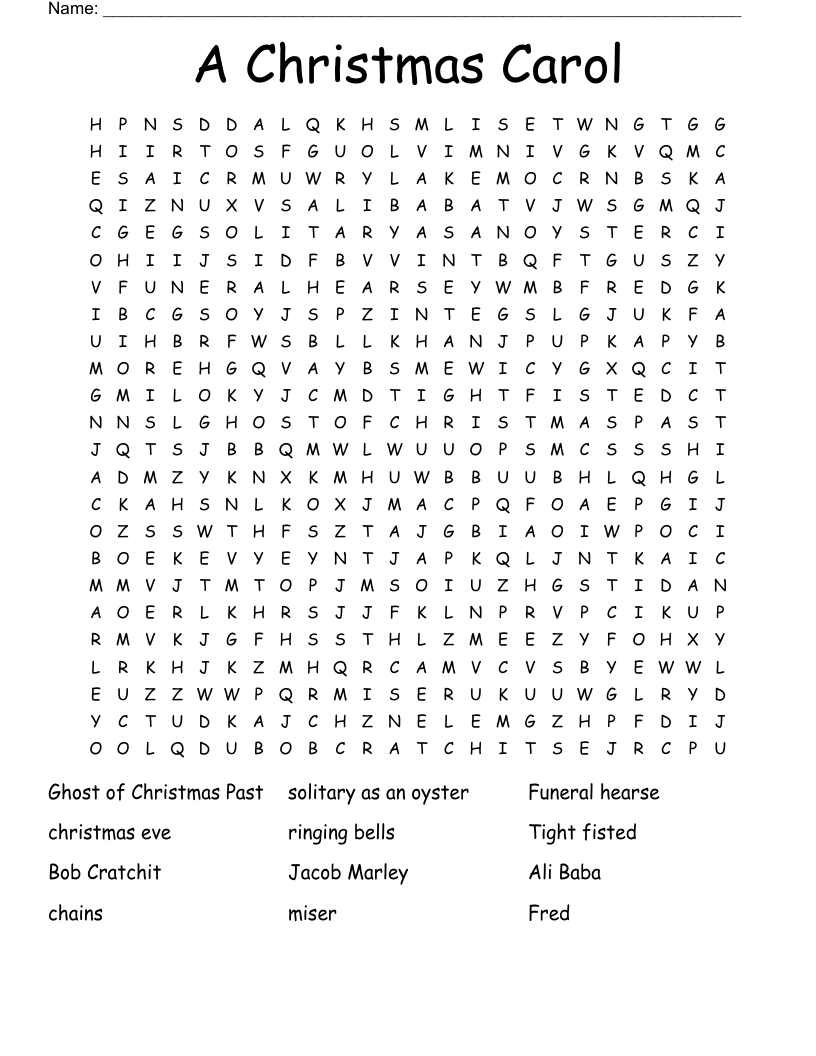 a christmas carol word search wordmint inside miser in a christmas carol crossword clue A Christmas Carol Word Search - Wordmint inside Miser in a Christmas Carol Crossword Clue