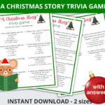 A Christmas Story Trivia, Christmas Trivia, Holiday Party Game Pertaining To A Christmas Story Best Lines Crossword Answers
