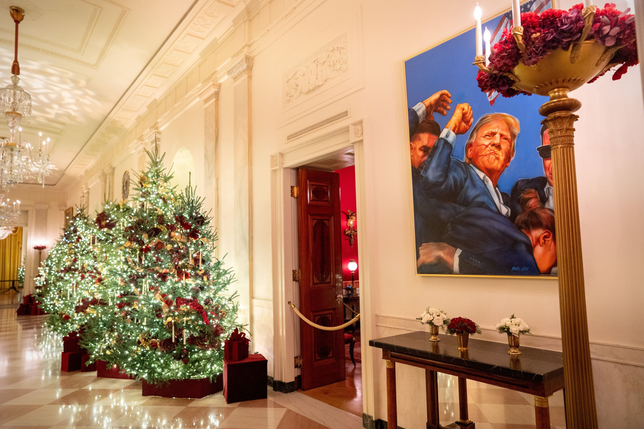 A Pared-Back White House Christmas — With A Trump Lego Portrait with Christmas at the White House Crossword Answer Key