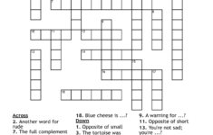 Adjective Crossword – Wordmint throughout Adjective with Christmas Crossword Clue