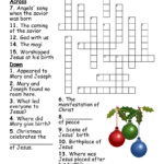 Advent/Christmas Crossword   Wordmint Inside Christian Christmas Crossword Puzzle Printable