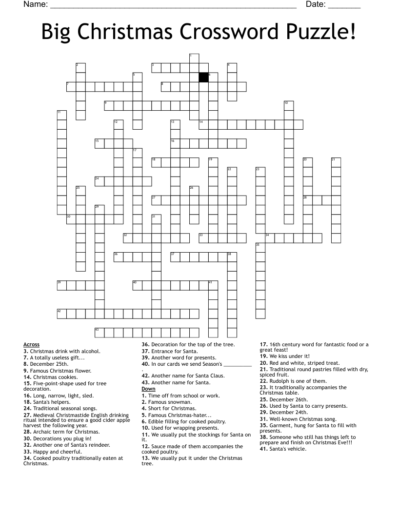 big christmas crossword puzzle wordmint pertaining to the giant christmas crossword Big Christmas Crossword Puzzle! - Wordmint pertaining to The Giant Christmas Crossword