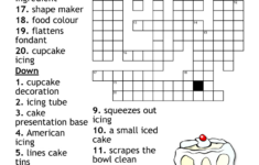 Cake Decorating Crossword - Wordmint pertaining to Christmas Cake Crossword Clue